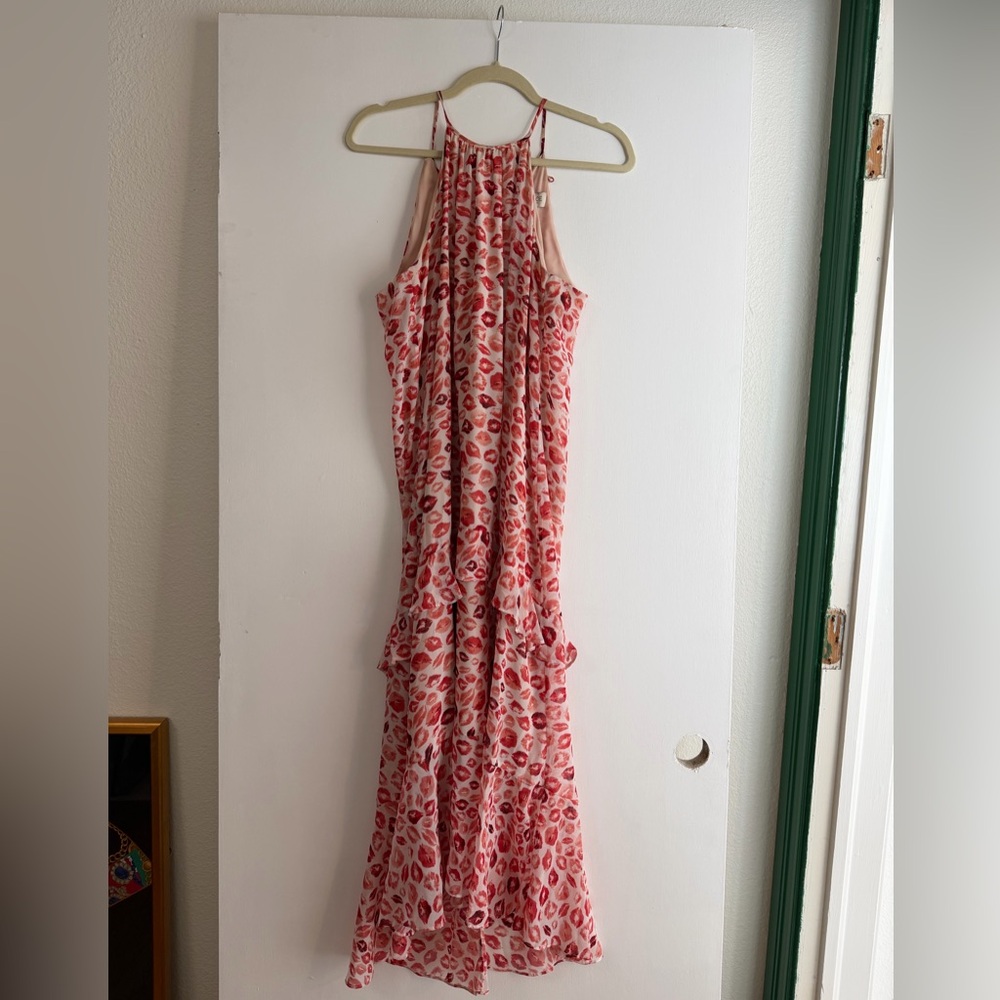 Rachel Zoe Red and White Patterned Maxi Dress
